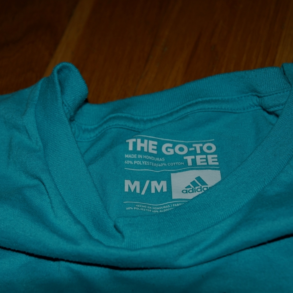 Men's (Medium) Teal Adidas shirt - Picture 3 of 4